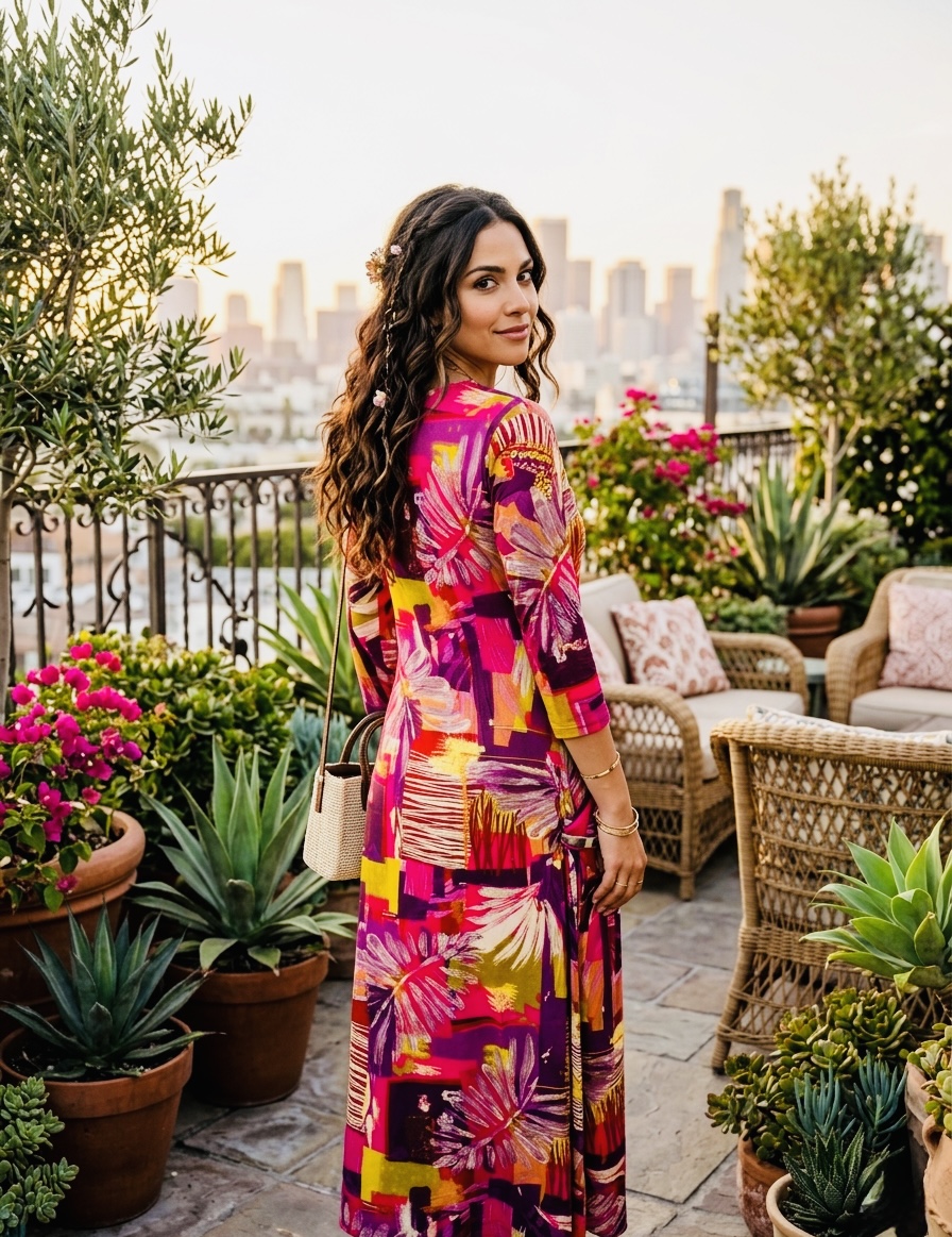 11 Prnted Pink 2pc - Image 2